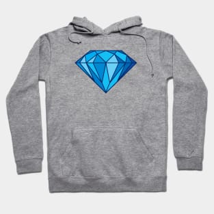 Blue Diamond Illustration Hoodie